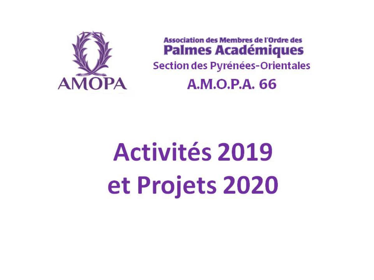 AMOPA 66 - ACTIVITES 2019