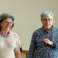 Cécile Brennan-Sardou, présidente de l'AMOPA 66 présente Michel Cazenove