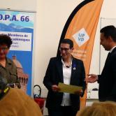 Sonia FICHOT - Marraine : Françoise BILLES Principale Collège Ille-sur-Têt